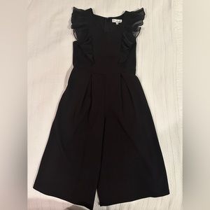 Girls Black Formal Romper Dress